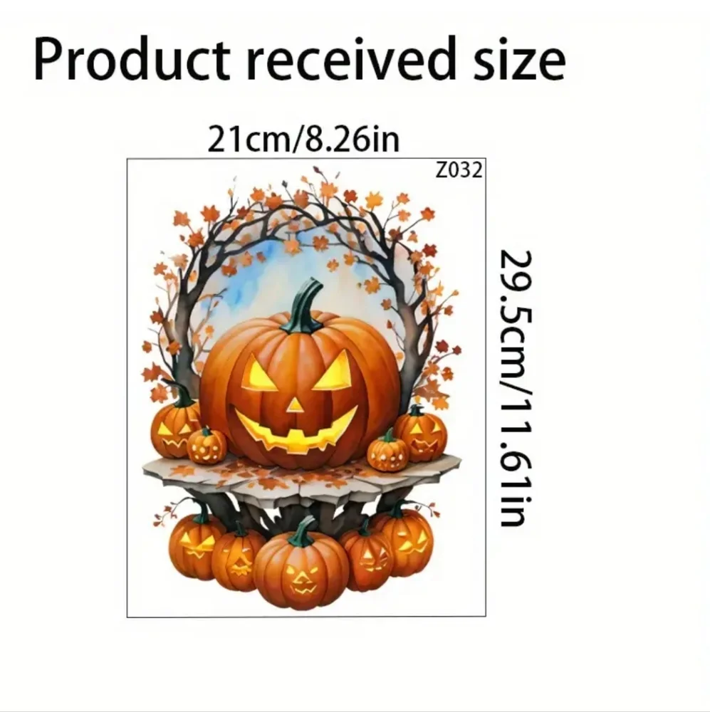 Halloween Jack-O-Lantern Decal, Matte Finish